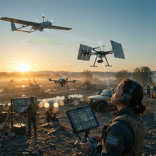 Uygulamaya Uyarlanabilir Algılama, Bağlantı ve Hesaplama için Çok Katmanlı Heterojen İHA Sistemi